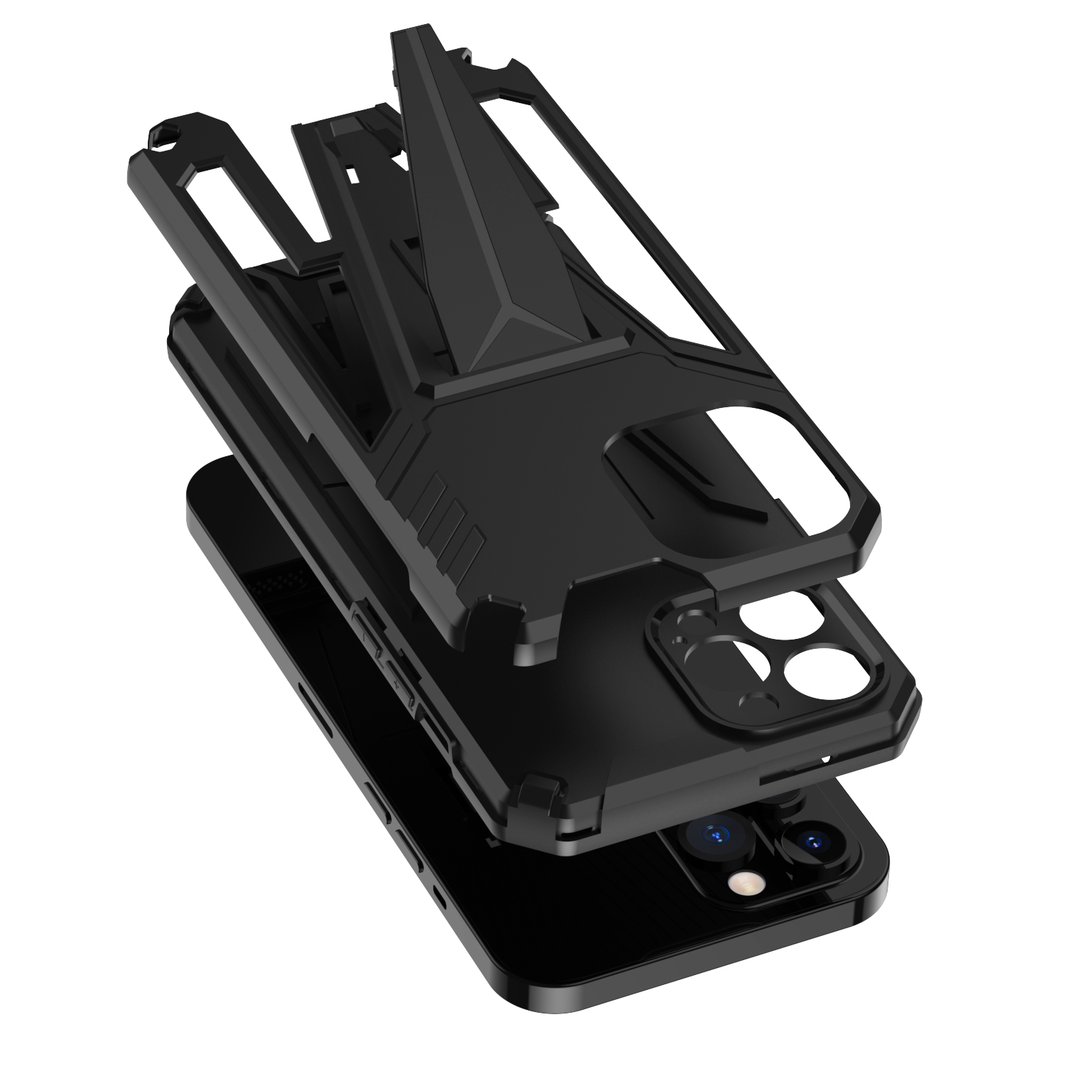 For Apple iPhone 14 /Plus Pro Max Heavy Duty Hybrid Kickstand Rugged Case Cover - Picture 11 of 31
