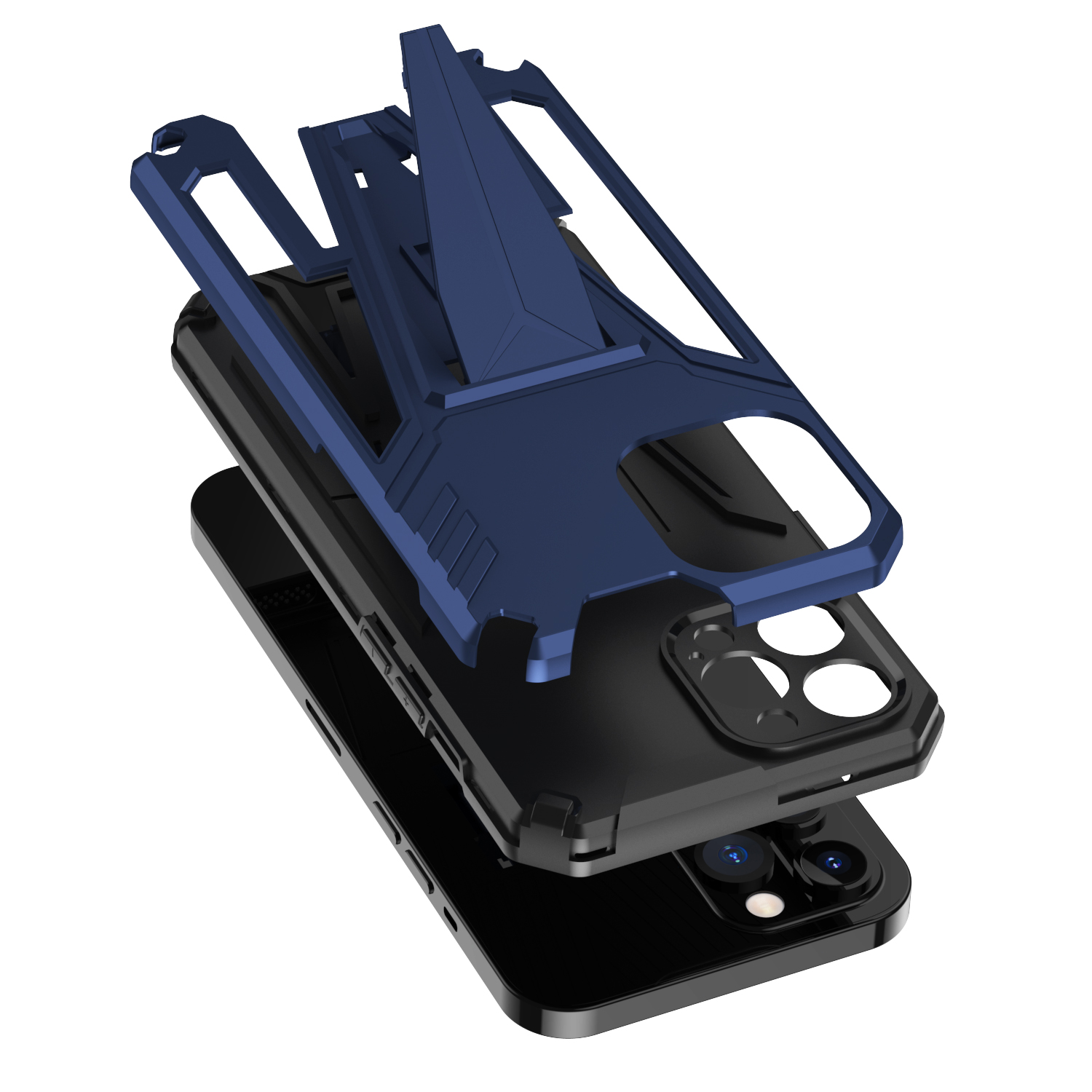 For Apple iPhone 14 /Plus Pro Max Heavy Duty Hybrid Kickstand Rugged Case Cover - Picture 20 of 31