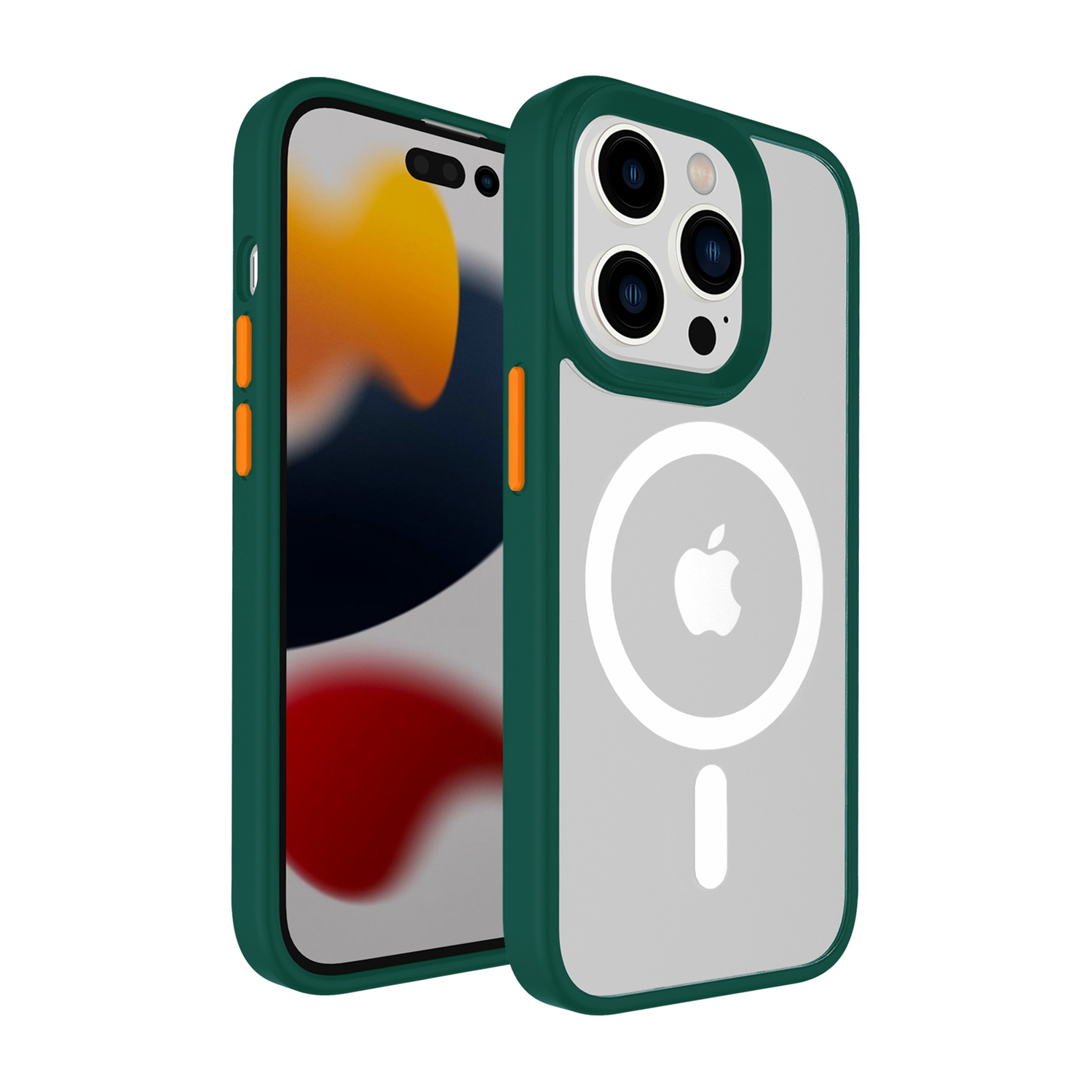 For iPhone 14 /Plus Pro Max Compatible w/ MagSafe Clear & Color Frame Case Cover - Picture 23 of 31