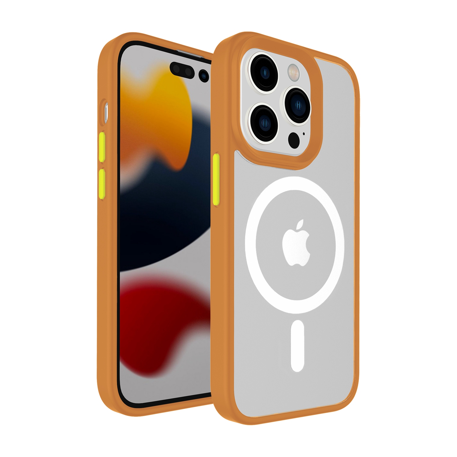 For iPhone 14 /Plus Pro Max Compatible w/ MagSafe Clear & Color Frame Case Cover - Picture 28 of 31