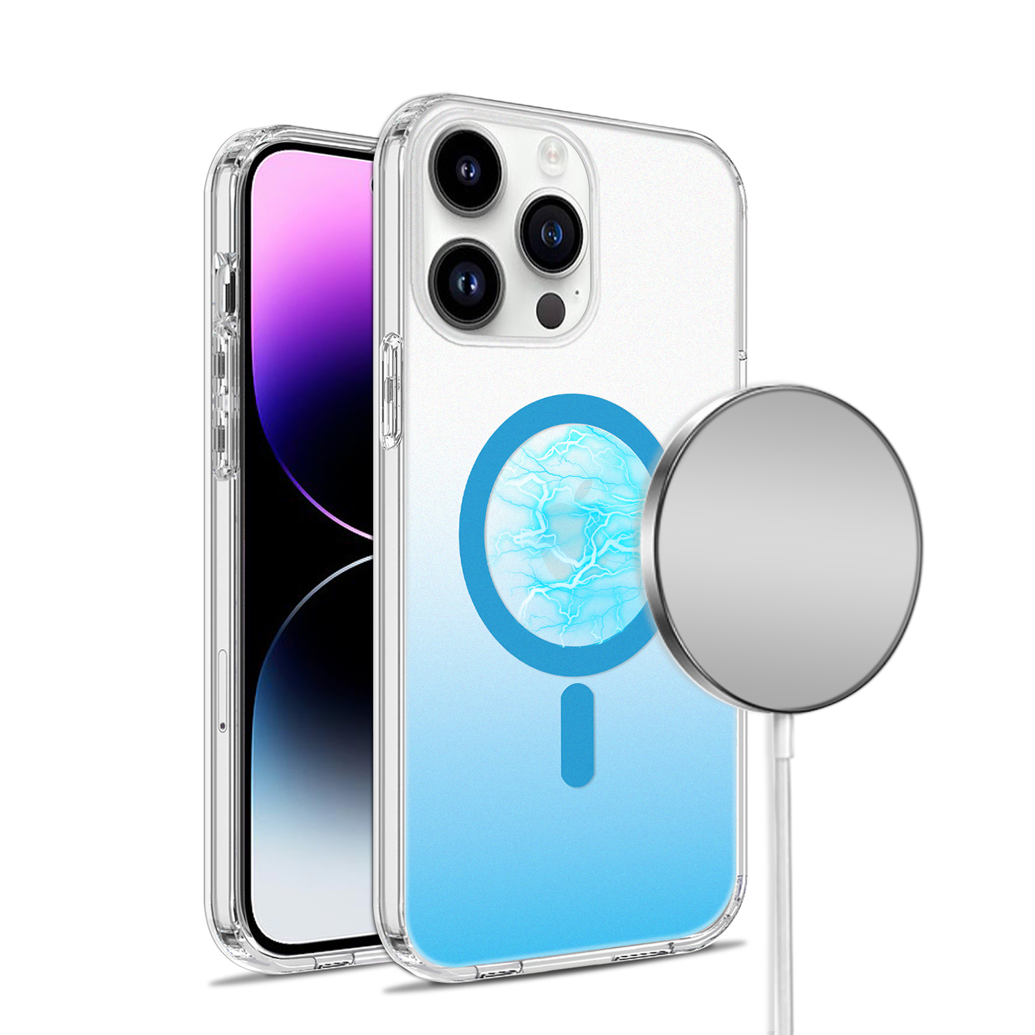 Für Apple iPhone 14/Plus Pro Max Hybrid mattiert mit MagSafe kabellosem Laden - Bild 12 von 30