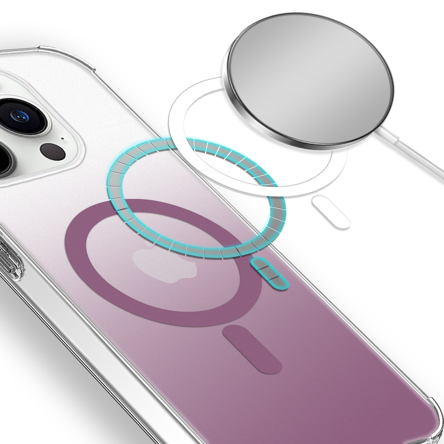 Für Apple iPhone 14/Plus Pro Max Hybrid mattiert mit MagSafe kabellosem Laden - Bild 23 von 30
