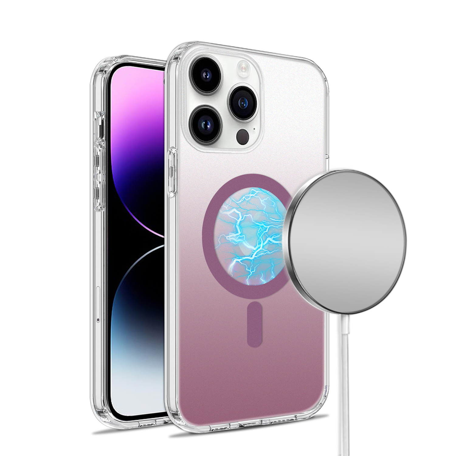 Für Apple iPhone 14/Plus Pro Max Hybrid mattiert mit MagSafe kabellosem Laden - Bild 22 von 30