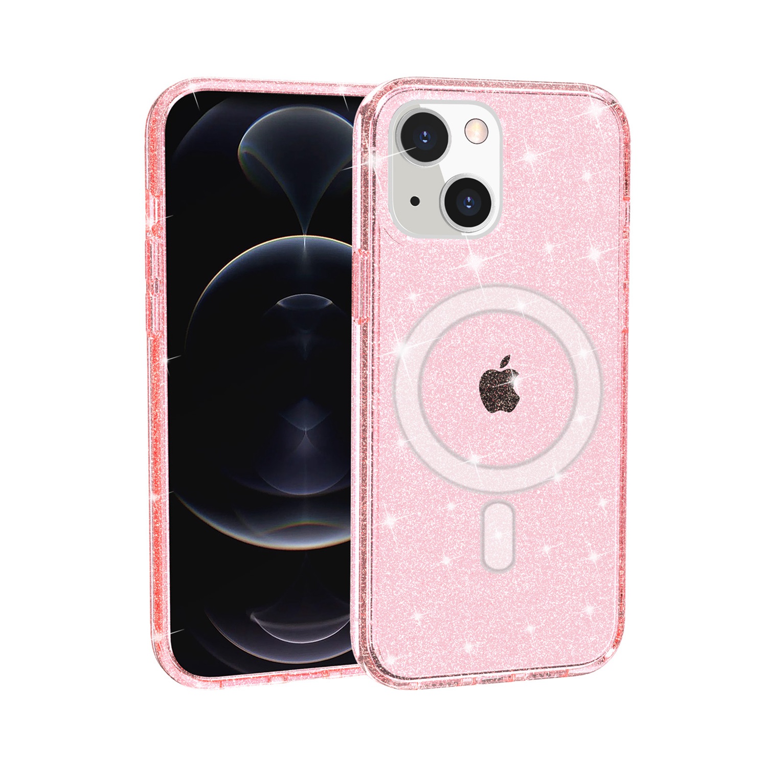 Für Apple iPhone 15/6.1" MagSafe kompatibler Glitzer Bling TPU Gummi Hülle Cover - Bild 3 von 16