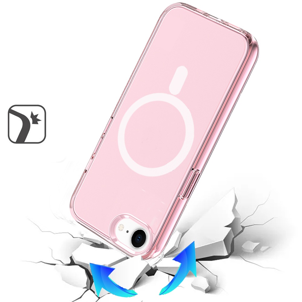 For Apple iPhone 16e MagSafe Compatible Clear TPU Rubber Hybrid Case Cover - Picture 4 of 39