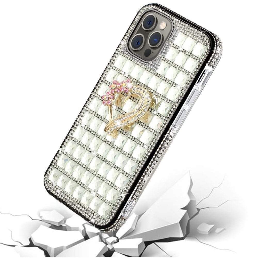 Funda rígida con joyas de diamantes brillantes para Apple iPhone 8/7/6s/6/SE 2da generación 3D - Imagen 252 de 253