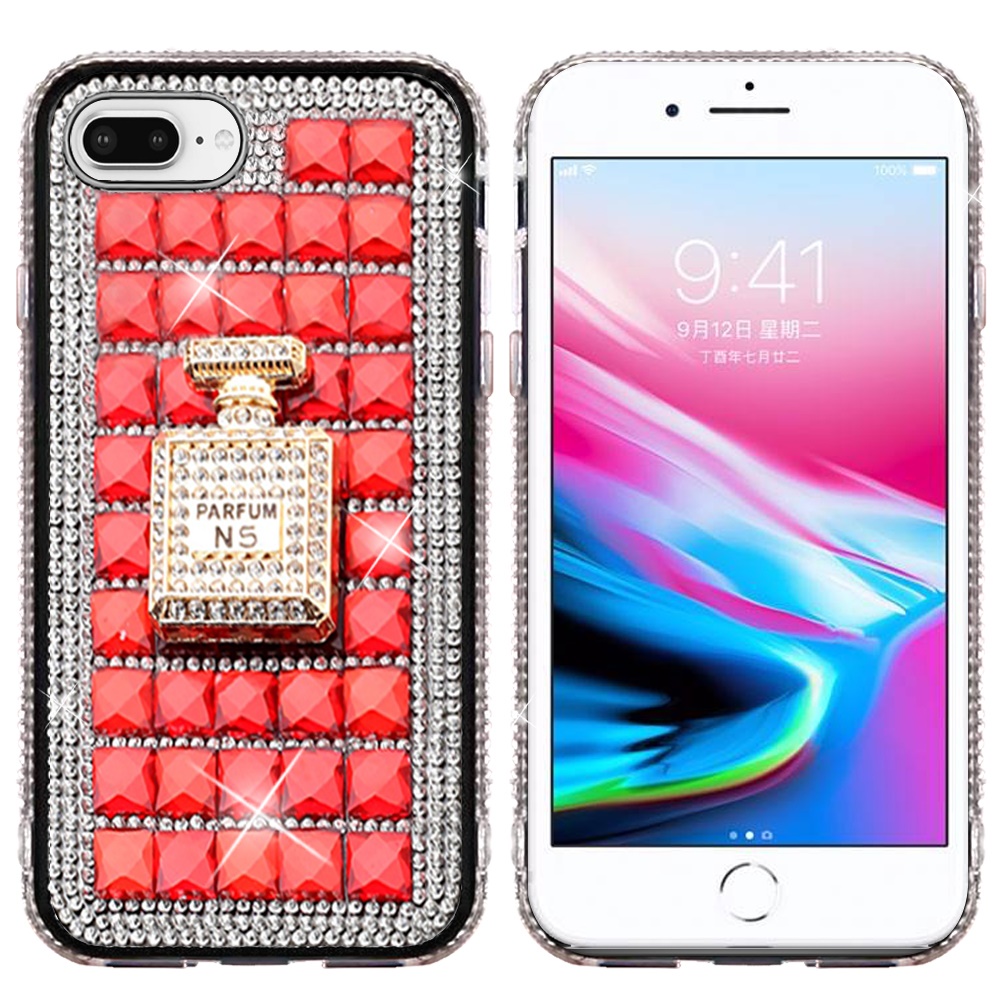 Funda rígida con joyas de diamantes brillantes para Apple iPhone 8/7/6s/6/SE 2da generación 3D - Imagen 68 de 253