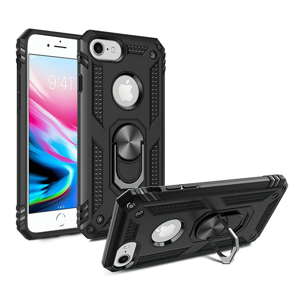 For Apple iPhone SE 3 (2022) SE/8/7 Hybrid Armor 2in1 Ring Stand Hard Case Cover - Picture 10 of 78