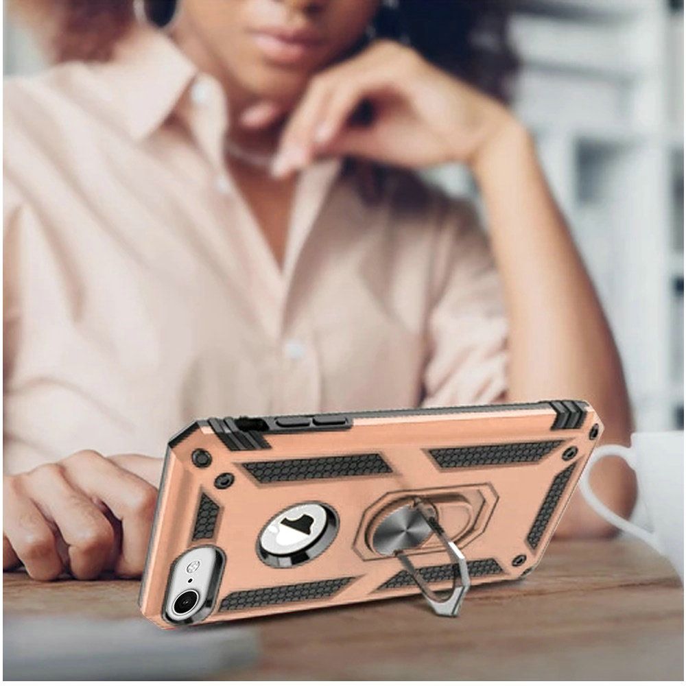 For Apple iPhone SE 3 (2022) SE/8/7 Hybrid Armor 2in1 Ring Stand Hard Case Cover - Picture 30 of 78