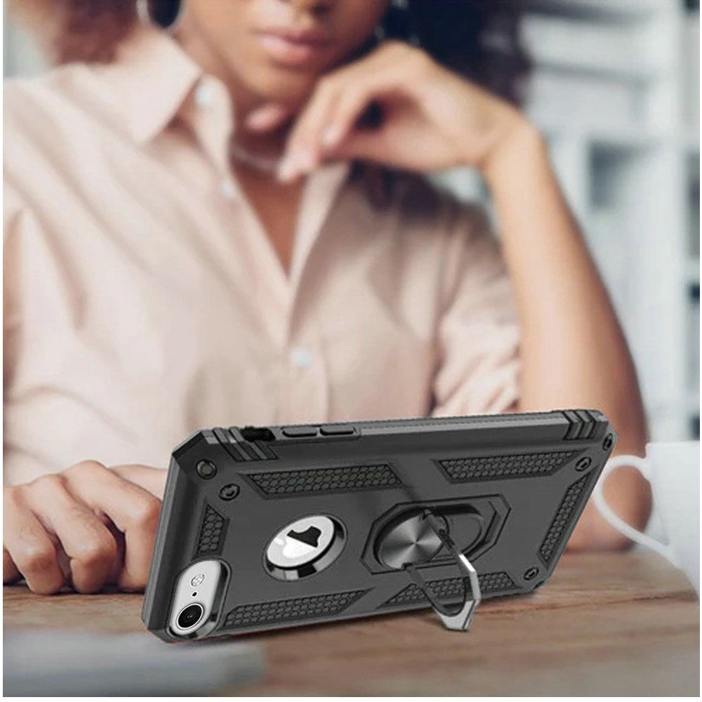 For Apple iPhone SE 3 (2022) SE/8/7 Hybrid Armor 2in1 Ring Stand Hard Case Cover - Picture 38 of 78