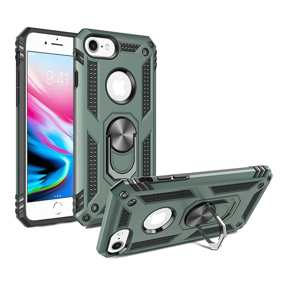 For Apple iPhone SE 3 (2022) SE/8/7 Hybrid Armor 2in1 Ring Stand Hard Case Cover - Picture 41 of 78