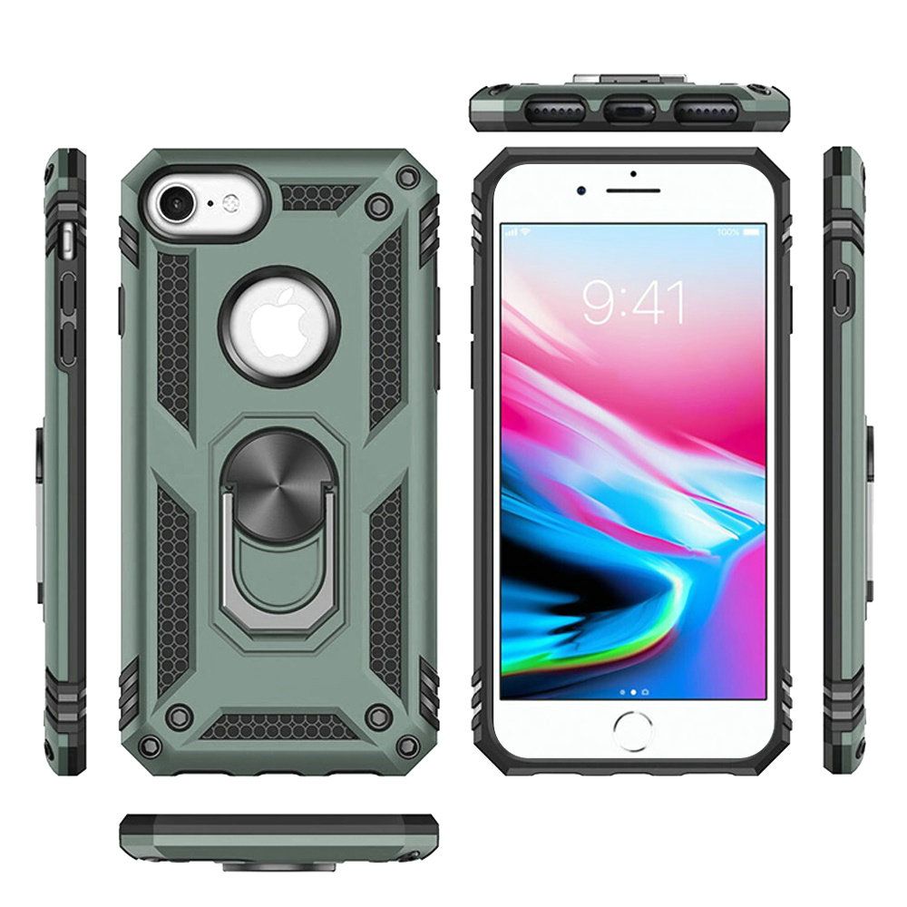 For Apple iPhone SE 3 (2022) SE/8/7 Hybrid Armor 2in1 Ring Stand Hard Case Cover - Picture 42 of 78