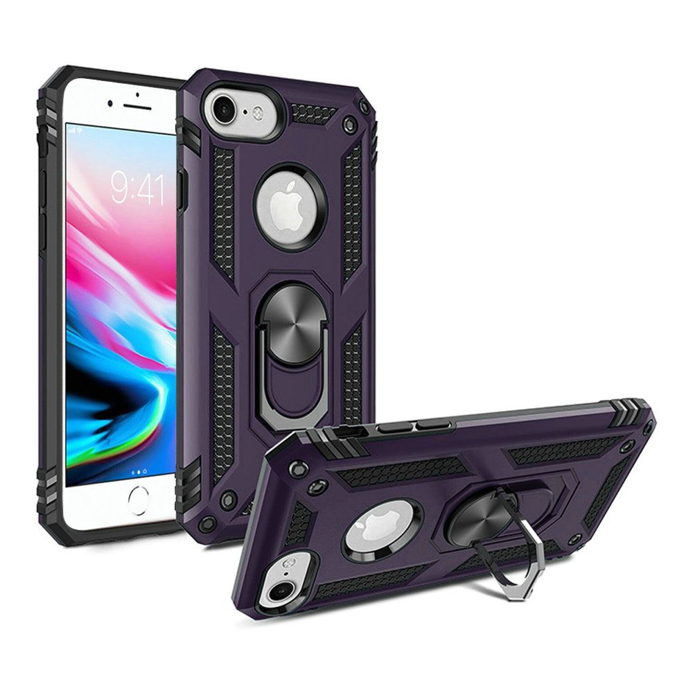 For Apple iPhone SE 3 (2022) SE/8/7 Hybrid Armor 2in1 Ring Stand Hard Case Cover - Picture 73 of 78