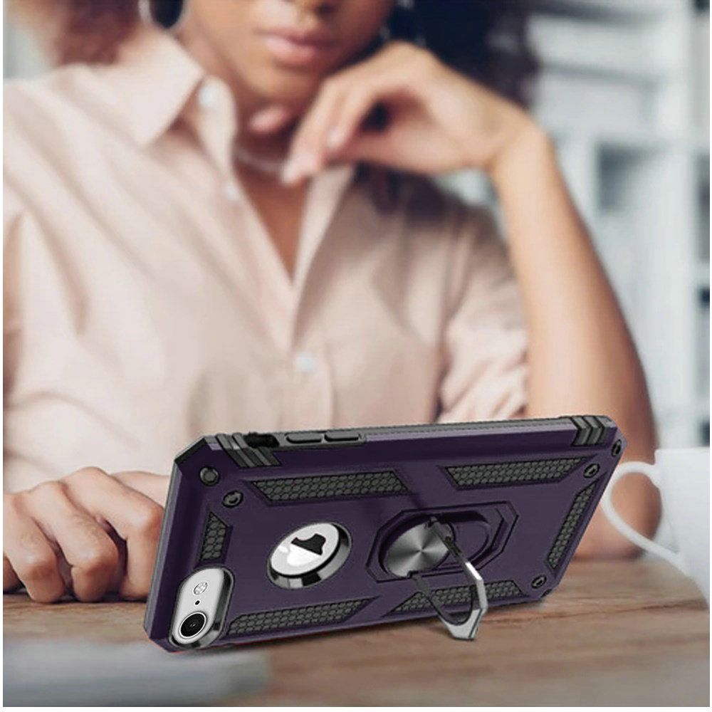 For Apple iPhone SE 3 (2022) SE/8/7 Hybrid Armor 2in1 Ring Stand Hard Case Cover - Picture 78 of 78