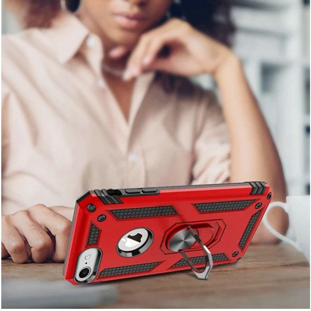 For Apple iPhone SE 3 (2022) SE/8/7 Hybrid Armor 2in1 Ring Stand Hard Case Cover - Picture 54 of 78