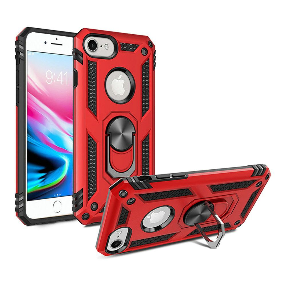 For Apple iPhone SE 3 (2022) SE/8/7 Hybrid Armor 2in1 Ring Stand Hard Case Cover - Picture 49 of 78