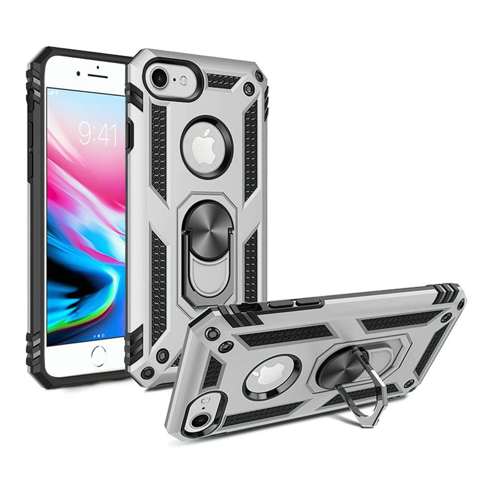 For Apple iPhone SE 3 (2022) SE/8/7 Hybrid Armor 2in1 Ring Stand Hard Case Cover - Picture 65 of 78