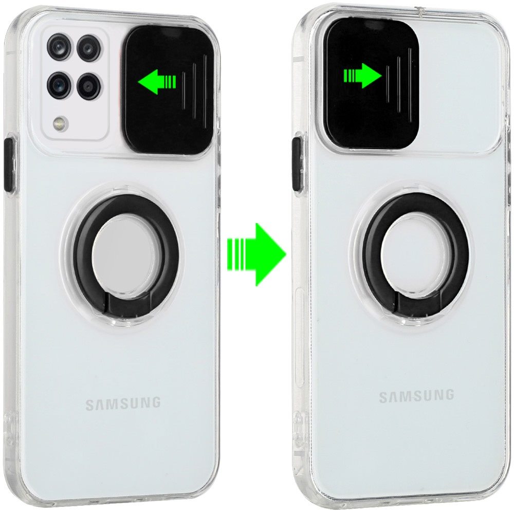 Funda híbrida de poliuretano termoplástico para Apple iPhone XR con cámara deslizante ventana y soporte anillo - Imagen 14 de 48