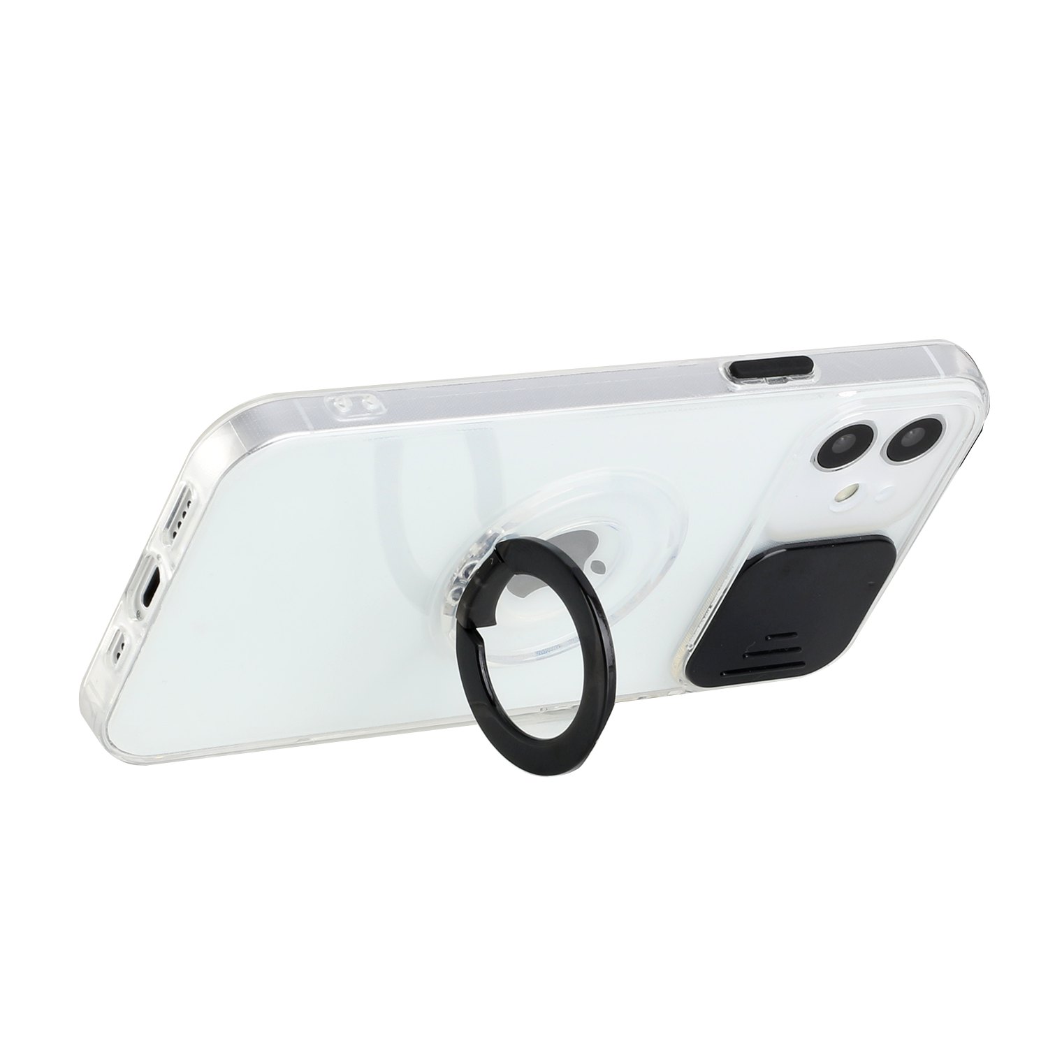 Funda híbrida de poliuretano termoplástico para Apple iPhone XR con cámara deslizante ventana y soporte anillo - Imagen 11 de 48
