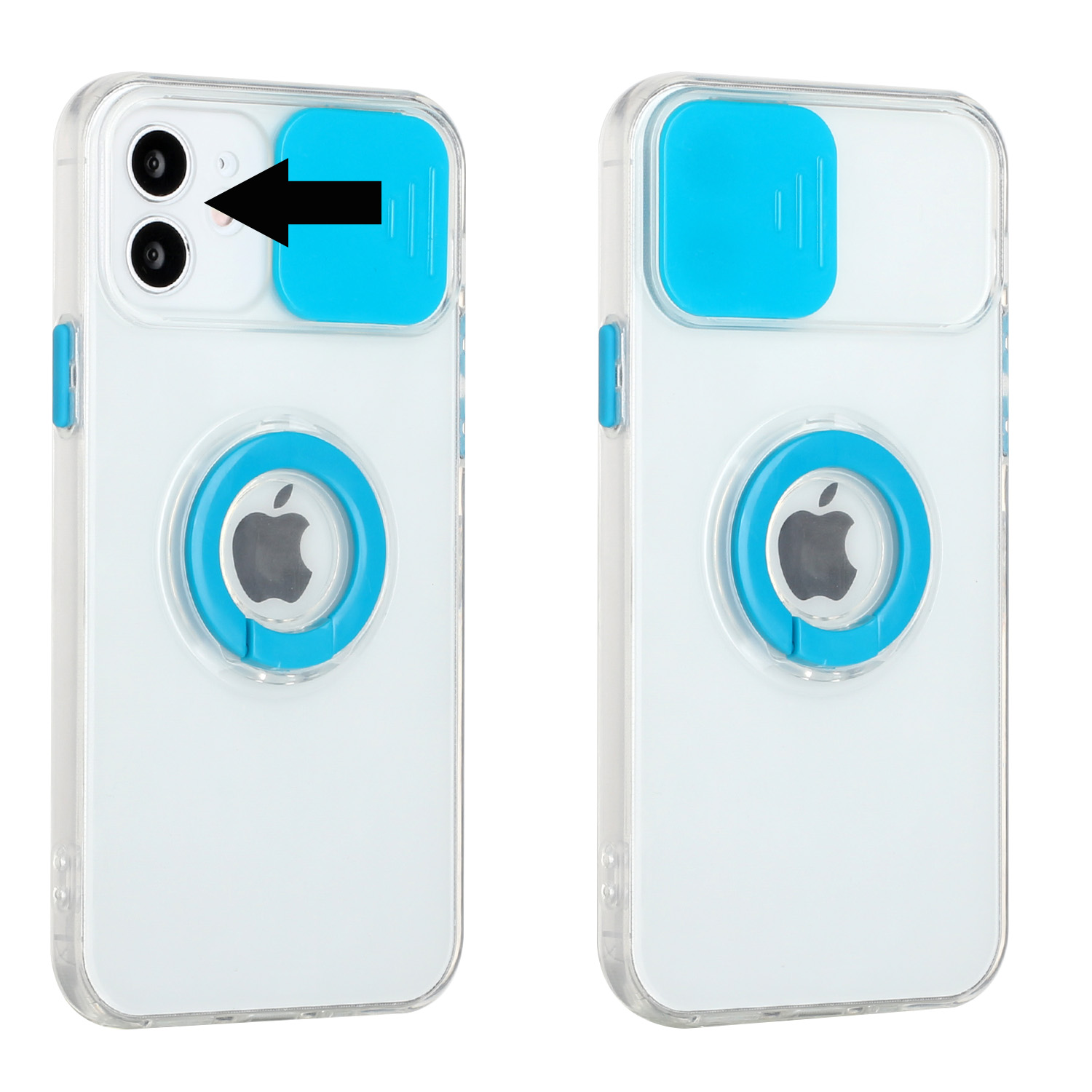 Funda híbrida de poliuretano termoplástico para Apple iPhone XR con cámara deslizante ventana y soporte anillo - Imagen 41 de 48