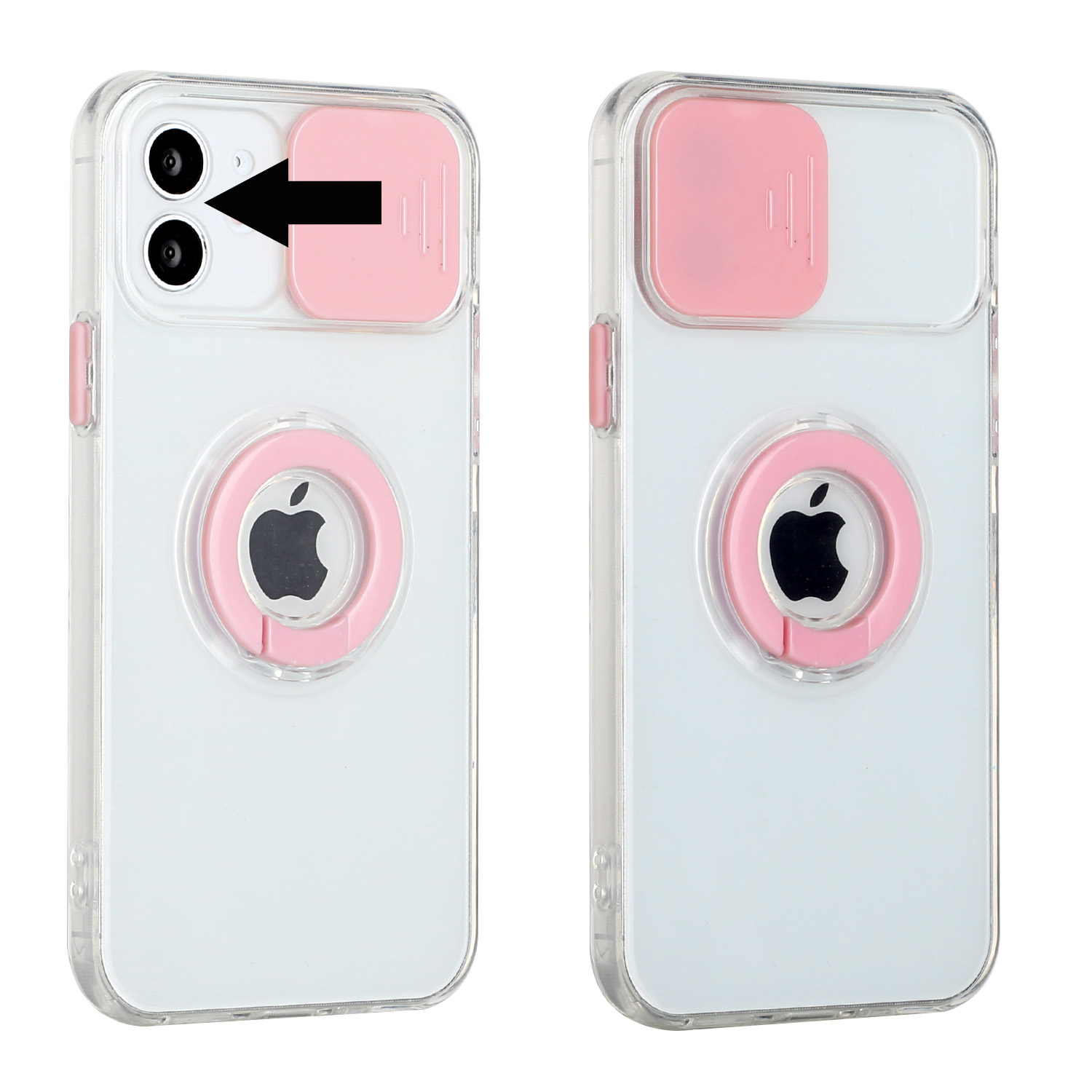 Funda híbrida de poliuretano termoplástico para Apple iPhone XR con cámara deslizante ventana y soporte anillo - Imagen 17 de 48