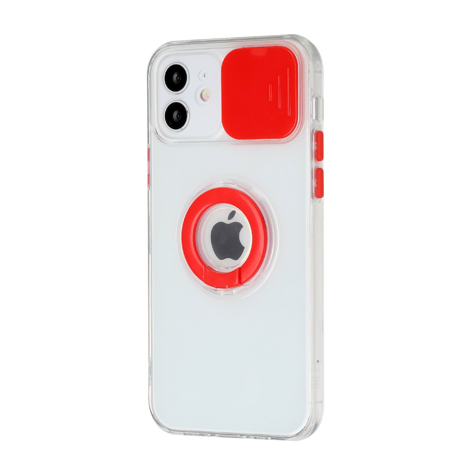 Funda híbrida de poliuretano termoplástico para Apple iPhone XR con cámara deslizante ventana y soporte anillo - Imagen 36 de 48