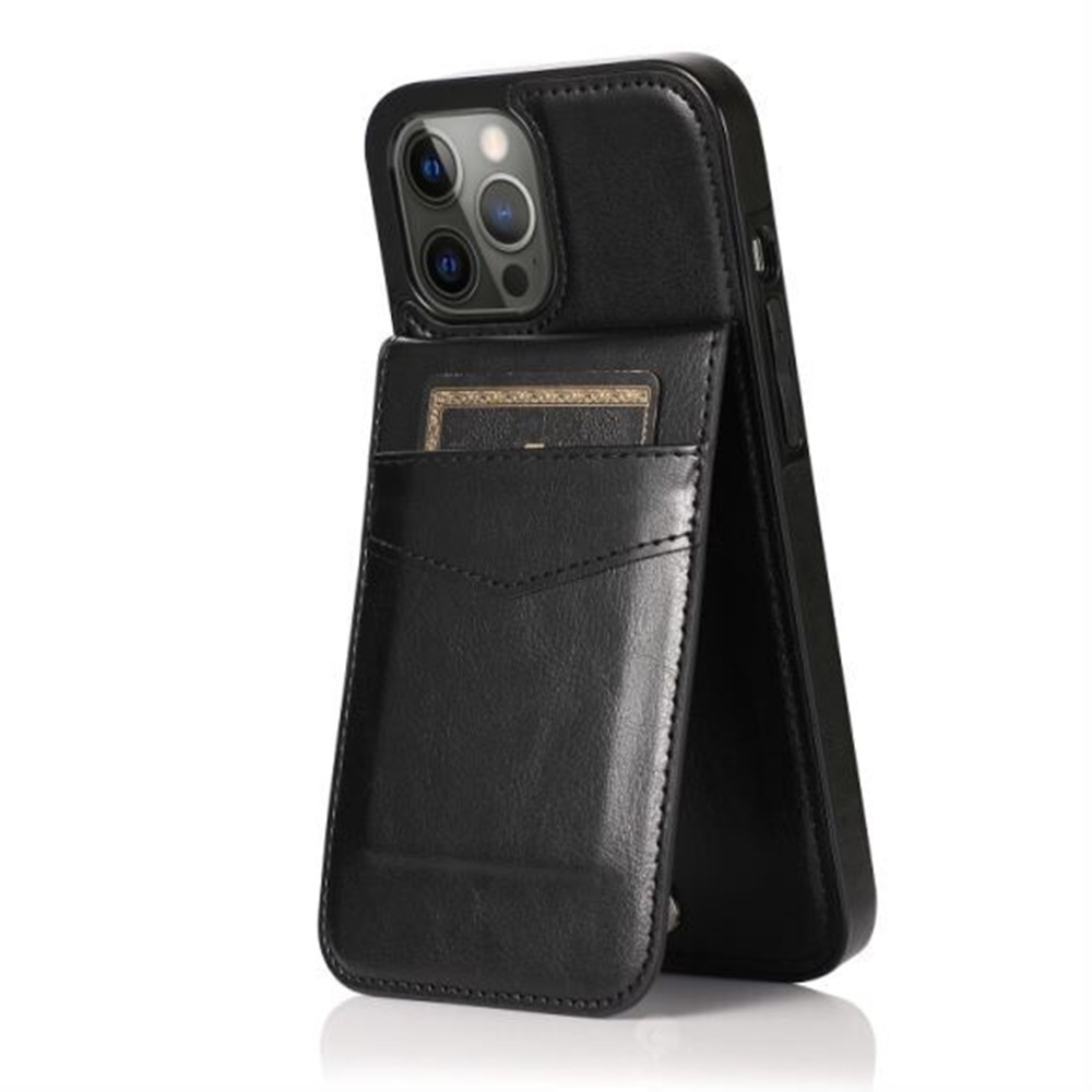 Funda billetera con soporte vertical de cuero con soporte para tarjetas de crédito para Apple iPhone XR - Imagen 13 de 66
