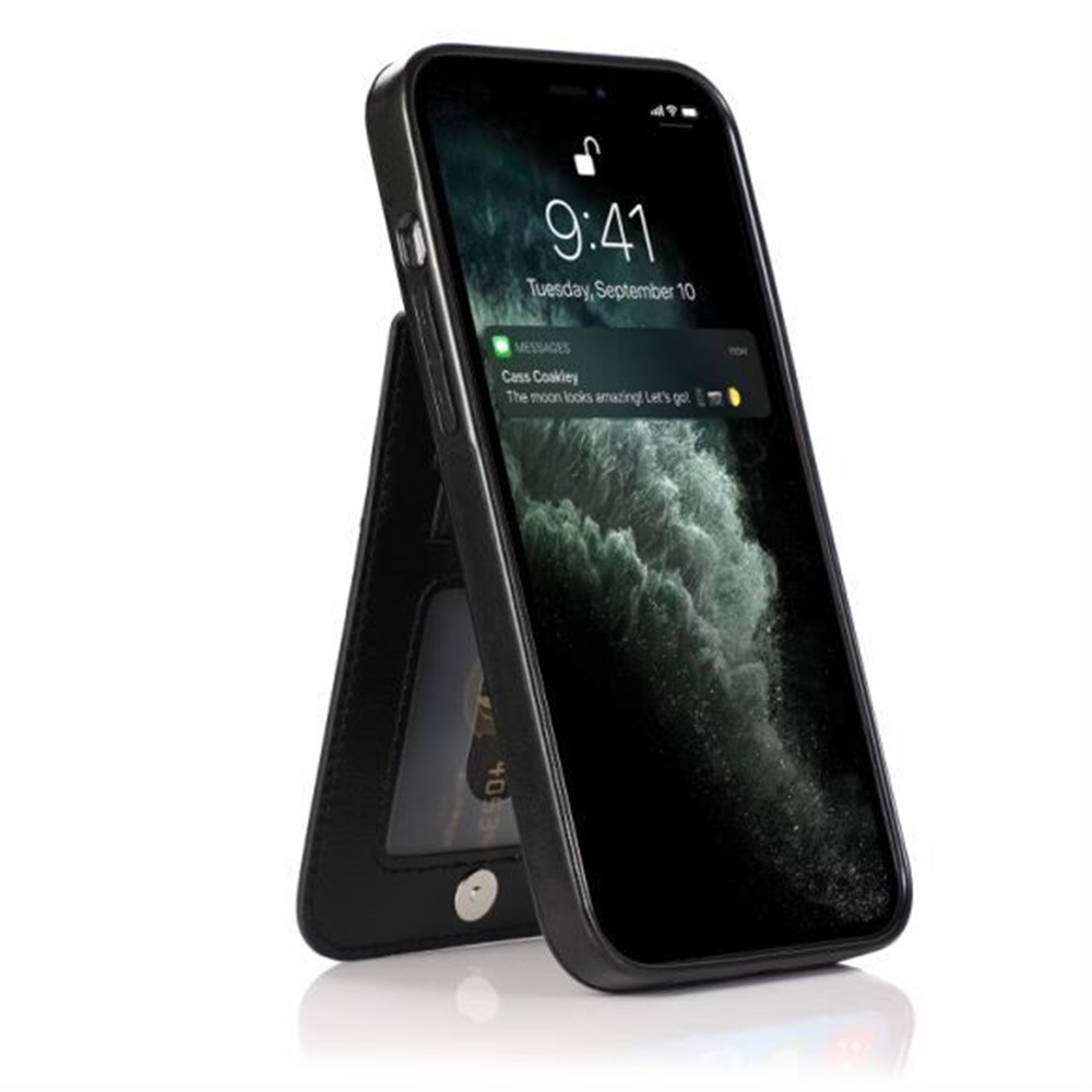 Funda billetera con soporte vertical de cuero con soporte para tarjetas de crédito para Apple iPhone XR - Imagen 14 de 66