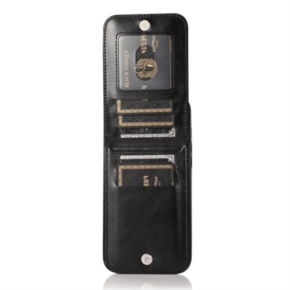 Funda billetera con soporte vertical de cuero con soporte para tarjetas de crédito para Apple iPhone XR - Imagen 15 de 66