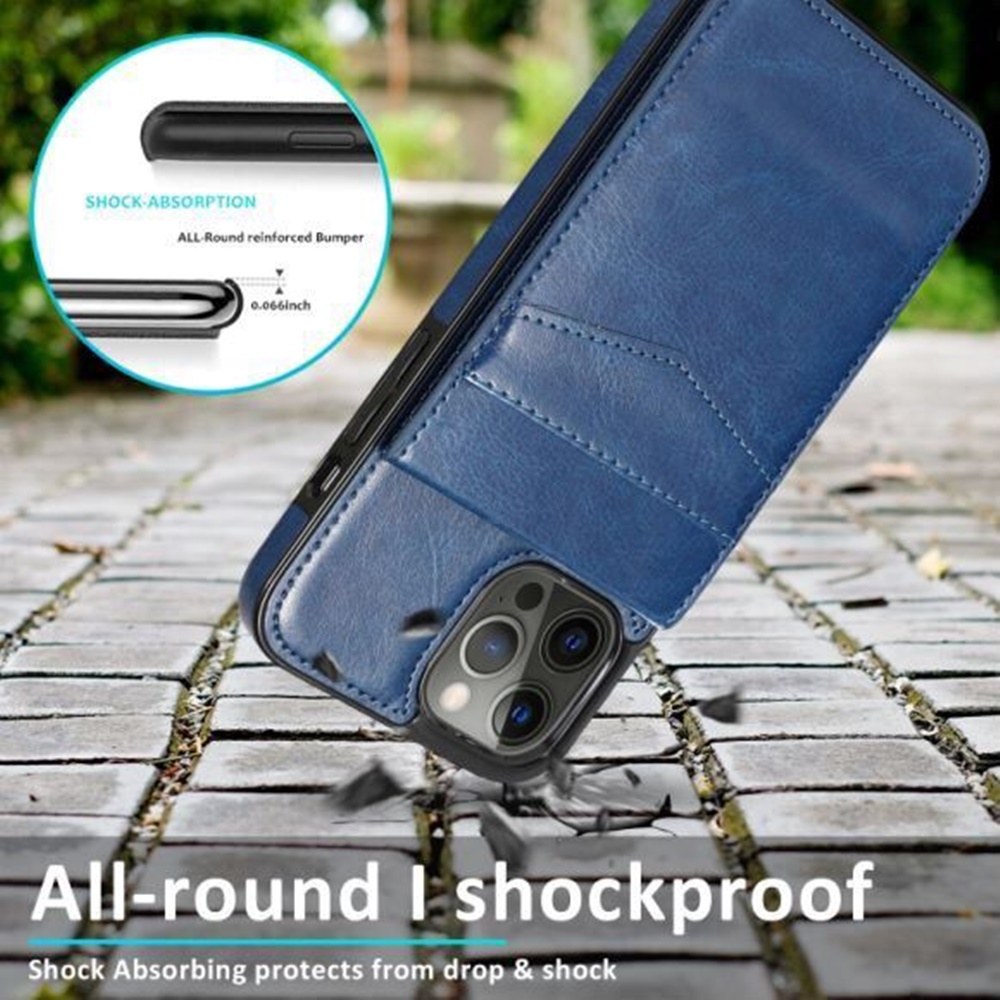 Funda billetera con soporte vertical de cuero con soporte para tarjetas de crédito para Apple iPhone XR - Imagen 41 de 66