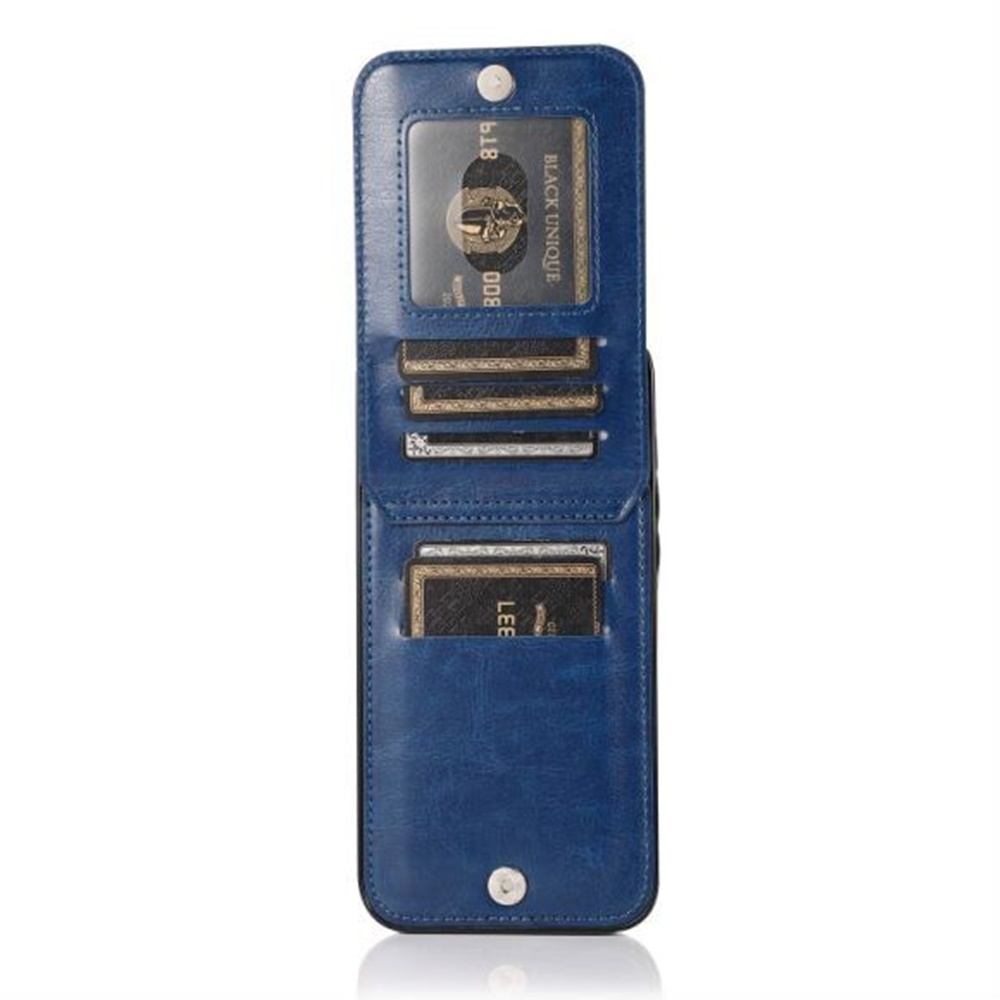 Funda billetera con soporte vertical de cuero con soporte para tarjetas de crédito para Apple iPhone XR - Imagen 37 de 66