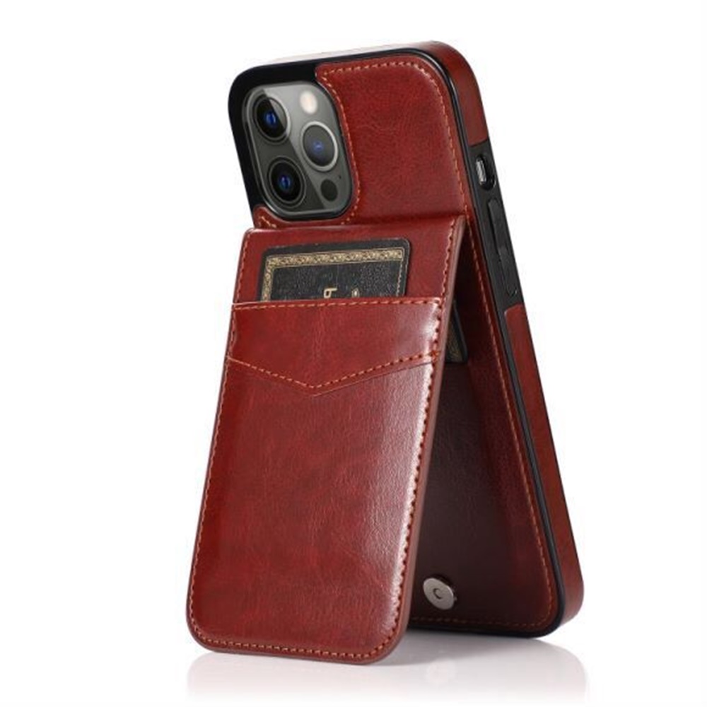 Funda billetera con soporte vertical de cuero con soporte para tarjetas de crédito para Apple iPhone XR - Imagen 24 de 66