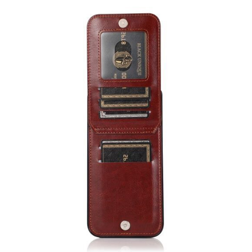 Funda billetera con soporte vertical de cuero con soporte para tarjetas de crédito para Apple iPhone XR - Imagen 26 de 66