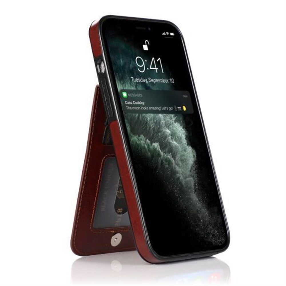Funda billetera con soporte vertical de cuero con soporte para tarjetas de crédito para Apple iPhone XR - Imagen 25 de 66