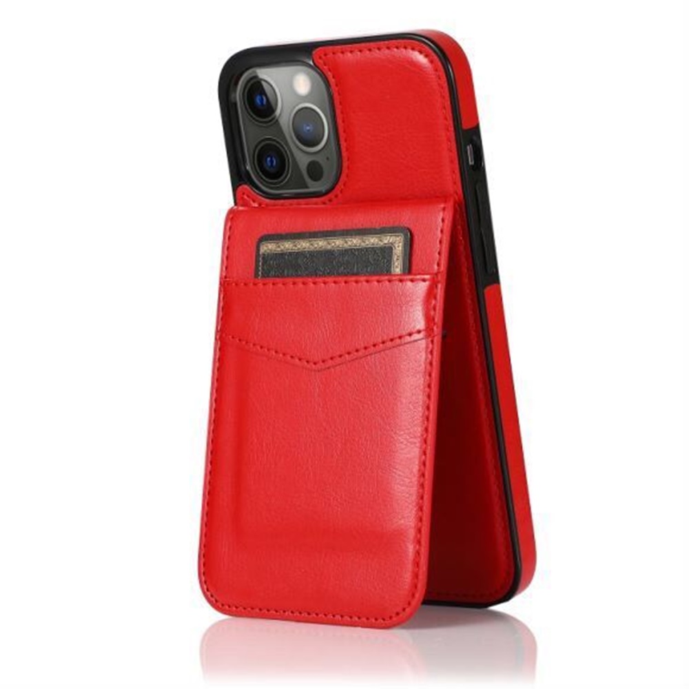 Funda billetera con soporte vertical de cuero con soporte para tarjetas de crédito para Apple iPhone XR - Imagen 46 de 66
