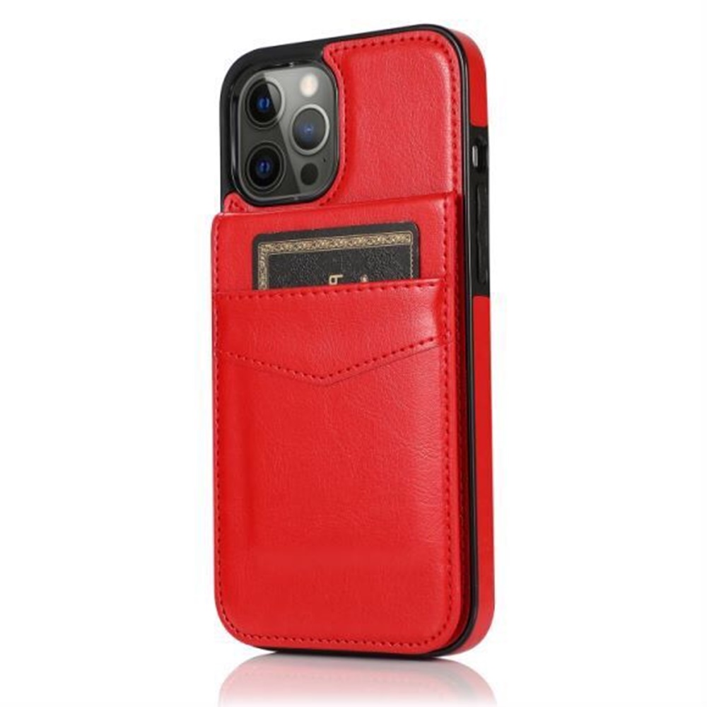 Funda billetera con soporte vertical de cuero con soporte para tarjetas de crédito para Apple iPhone XR - Imagen 50 de 66