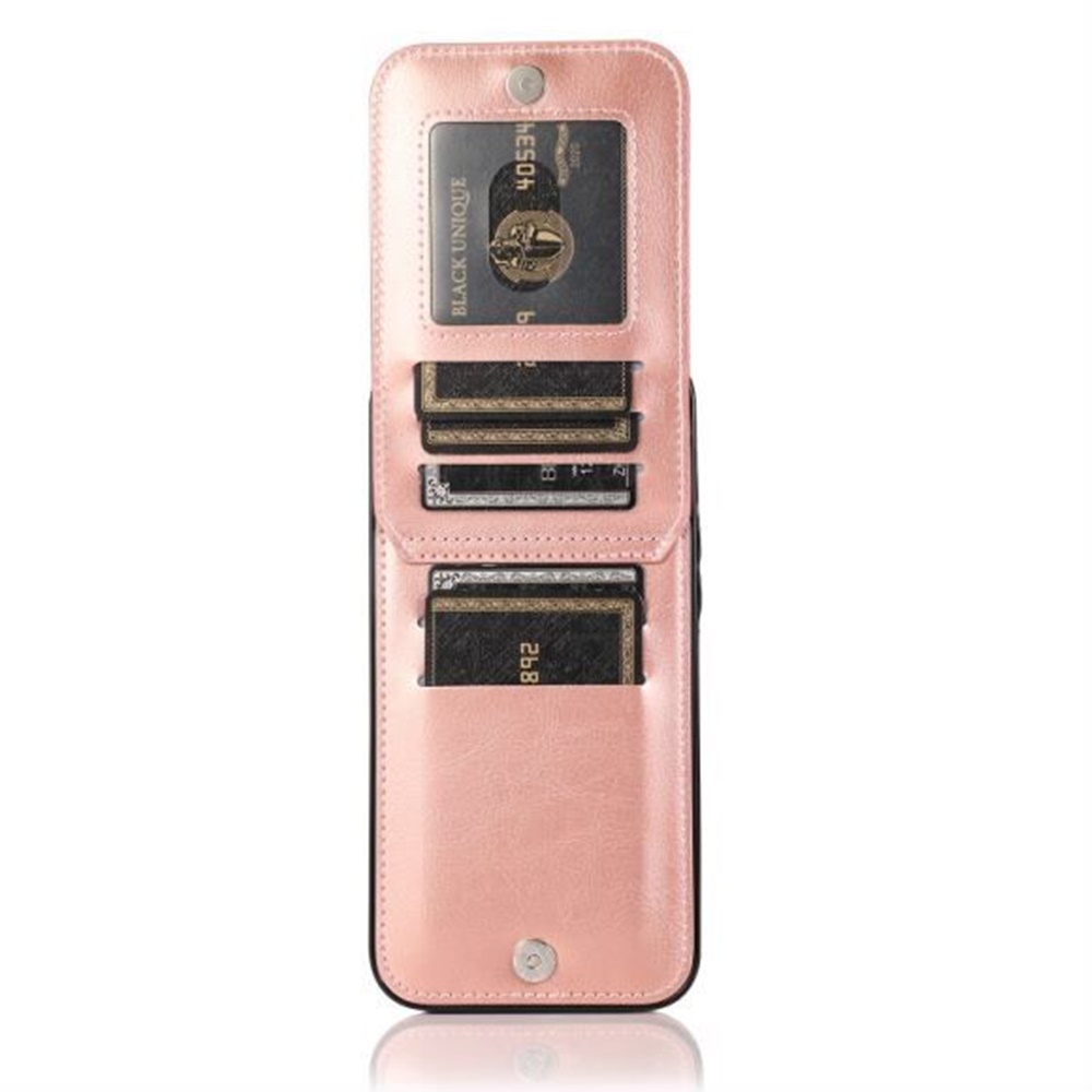 Funda billetera con soporte vertical de cuero con soporte para tarjetas de crédito para Apple iPhone XR - Imagen 59 de 66