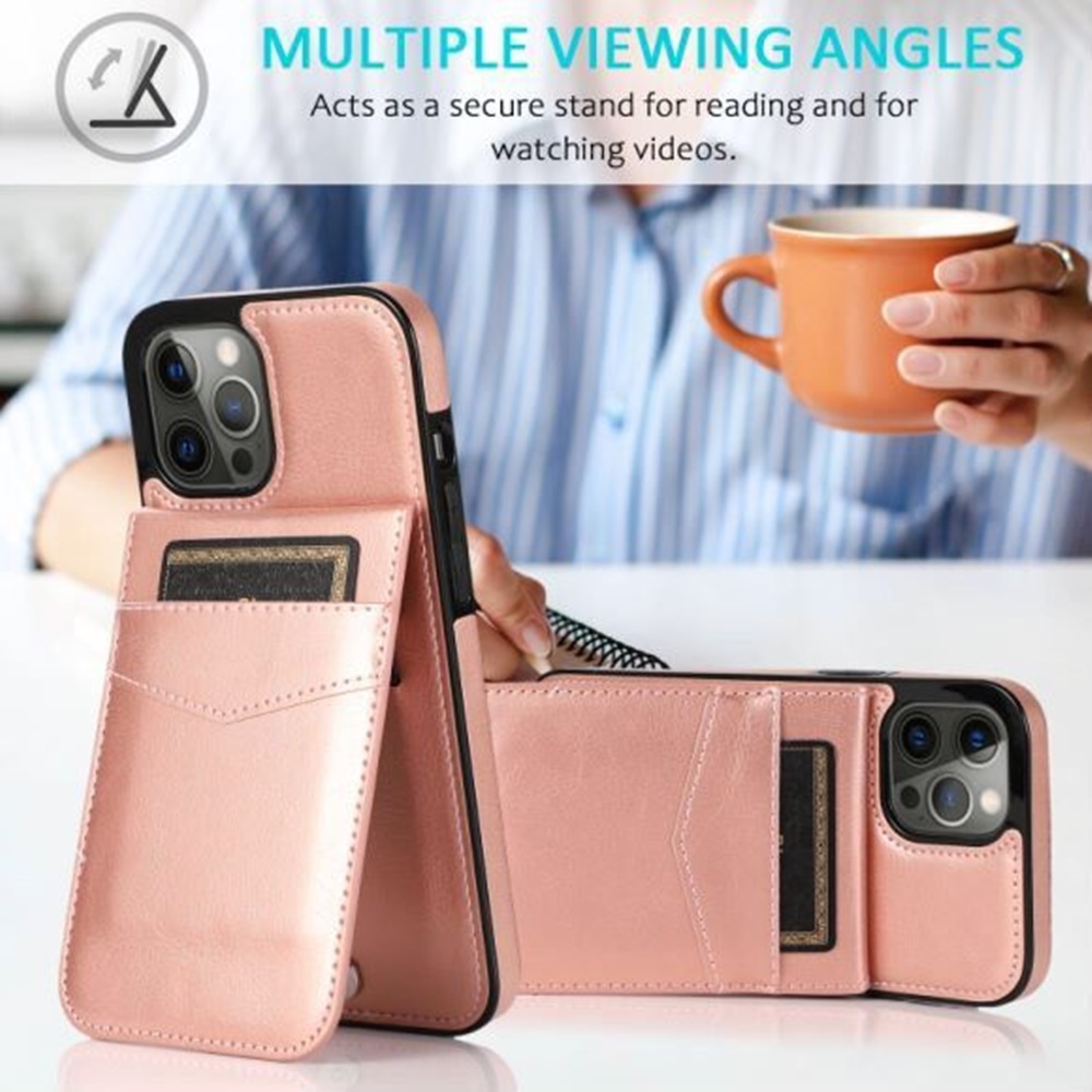 Funda billetera con soporte vertical de cuero con soporte para tarjetas de crédito para Apple iPhone XR - Imagen 66 de 66