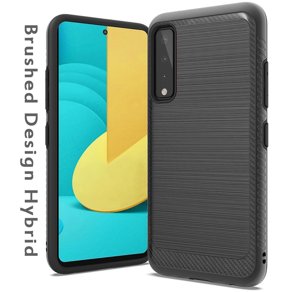 Per Motorola Moto G Power 2021 Custodia Slim Ibrida TPU Metallo Spazzolato Texture Cover - Foto 14 di 41