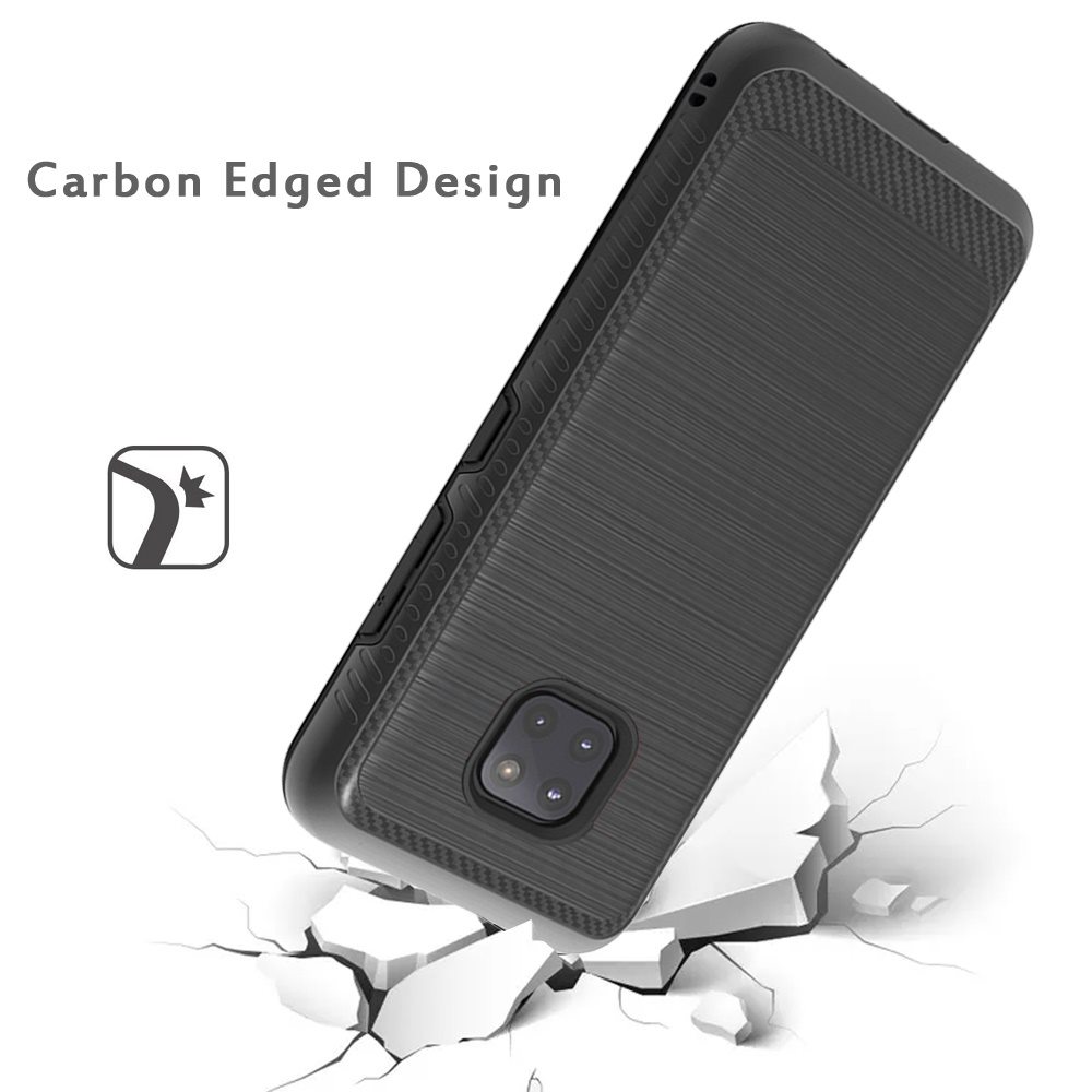 Per Motorola Moto G Power 2021 Custodia Slim Ibrida TPU Metallo Spazzolato Texture Cover - Foto 12 di 41