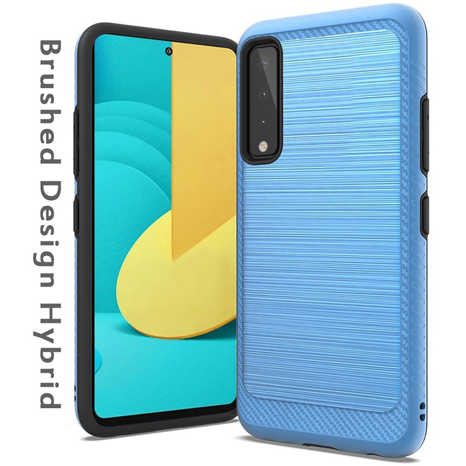 Per Motorola Moto G Power 2021 Custodia Slim Ibrida TPU Metallo Spazzolato Texture Cover - Foto 22 di 41