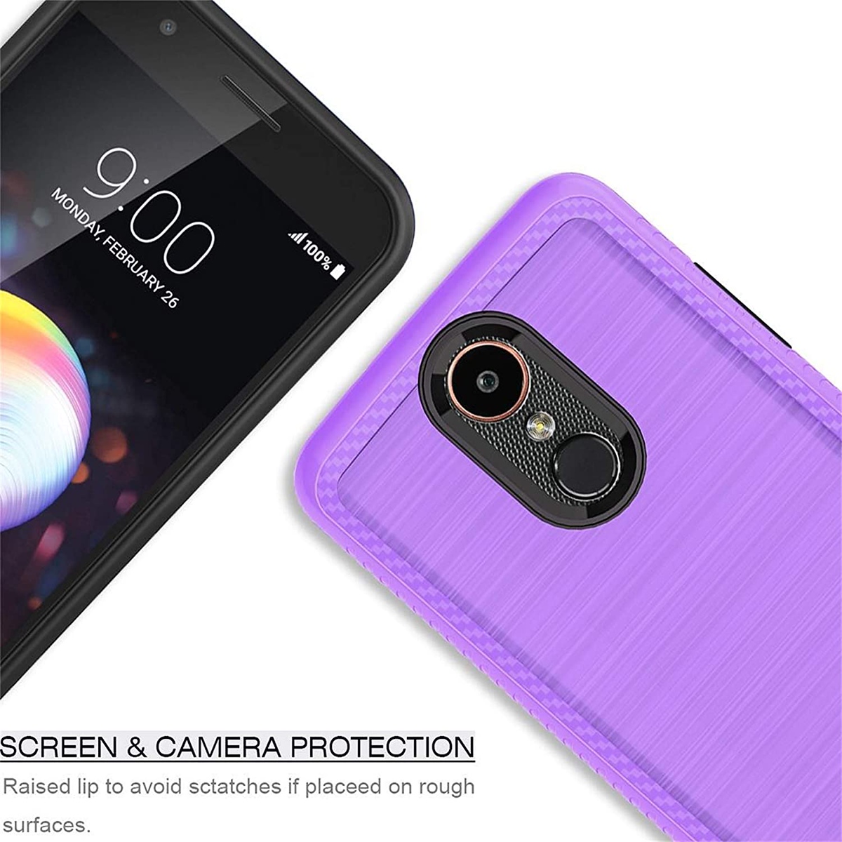 Per Motorola Moto G Power 2021 Custodia Slim Ibrida TPU Metallo Spazzolato Texture Cover - Foto 33 di 41