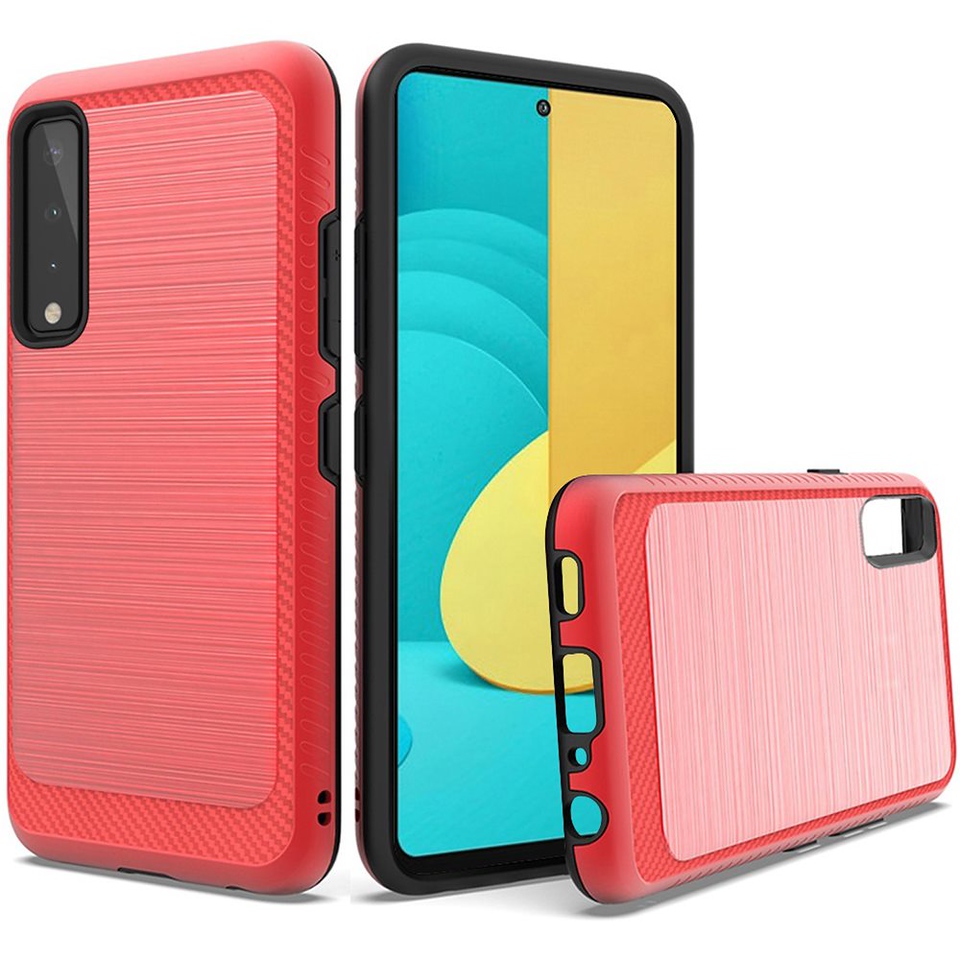 Per Motorola Moto G Power 2021 Custodia Slim Ibrida TPU Metallo Spazzolato Texture Cover - Foto 29 di 41