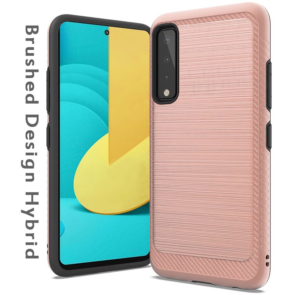 Per Motorola Moto G Power 2021 Custodia Slim Ibrida TPU Metallo Spazzolato Texture Cover - Foto 38 di 41