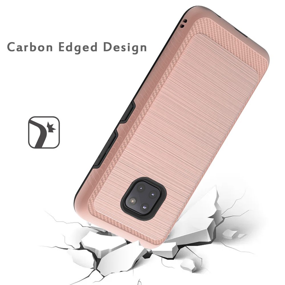 Per Motorola Moto G Power 2021 Custodia Slim Ibrida TPU Metallo Spazzolato Texture Cover - Foto 36 di 41