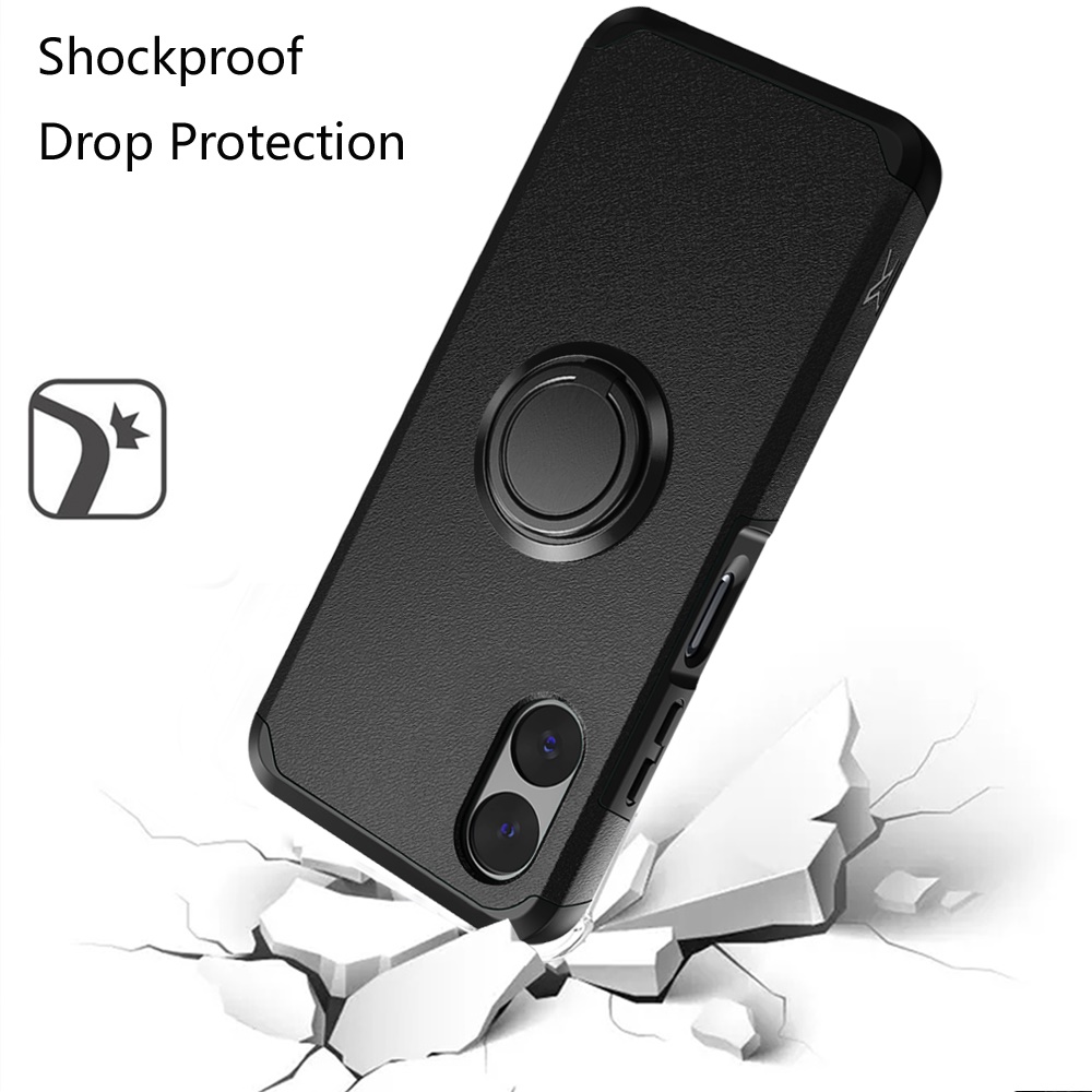 For Motorola Moto G Play 2024 Kickstand Hybrid with Rotate Ring Stand Case Cover - Picture 6 of 65