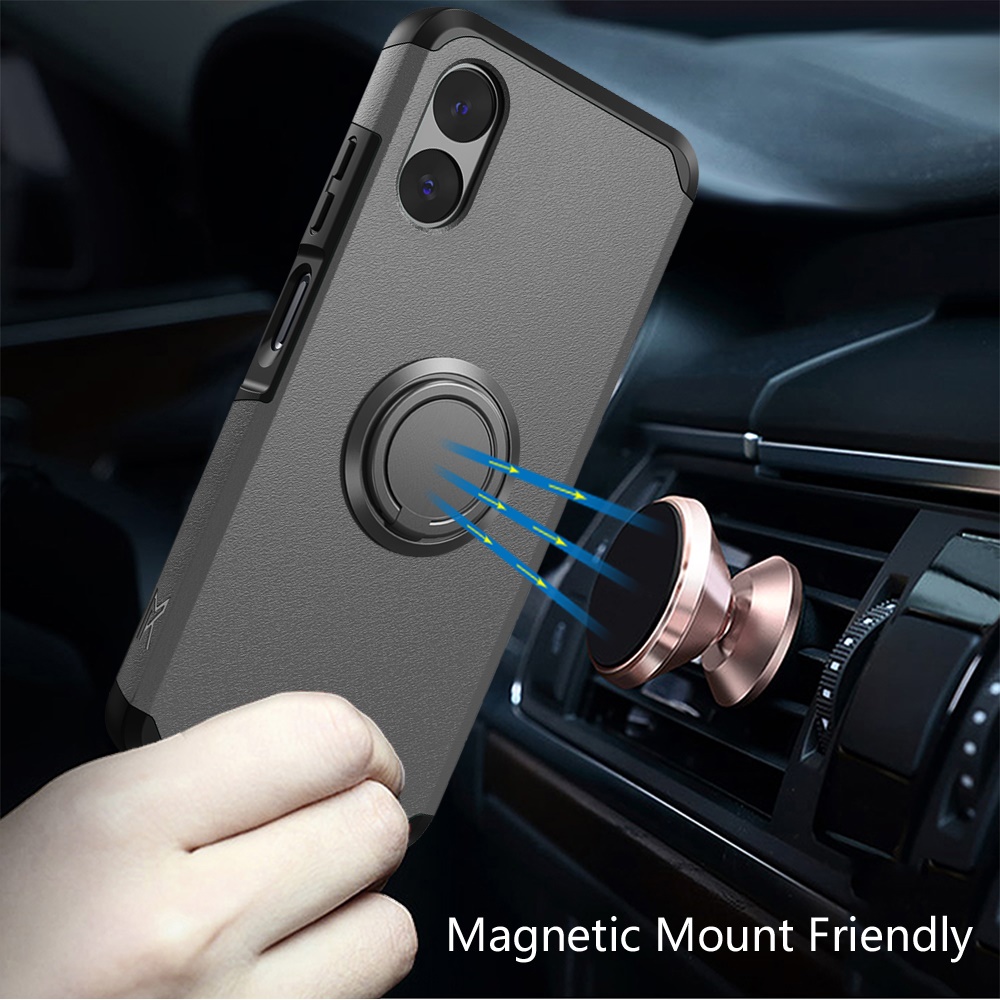 For Motorola Moto G Play 2024 Kickstand Hybrid with Rotate Ring Stand Case Cover - Picture 4 of 65