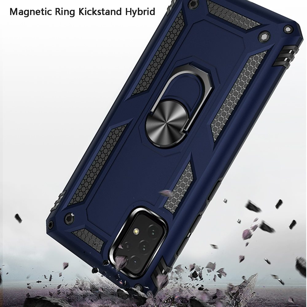 Custodia per Motorola Moto G Pure Hybrid TPU resistente 360 anello girevole supporto - Foto 18 di 26