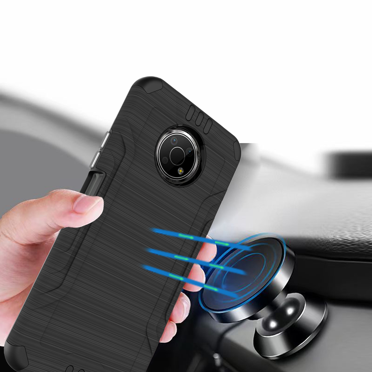 Funda rígida de poliuretano termoplástico con armadura delgada de doble capa para Nokia G300 híbrido - Imagen 15 de 83
