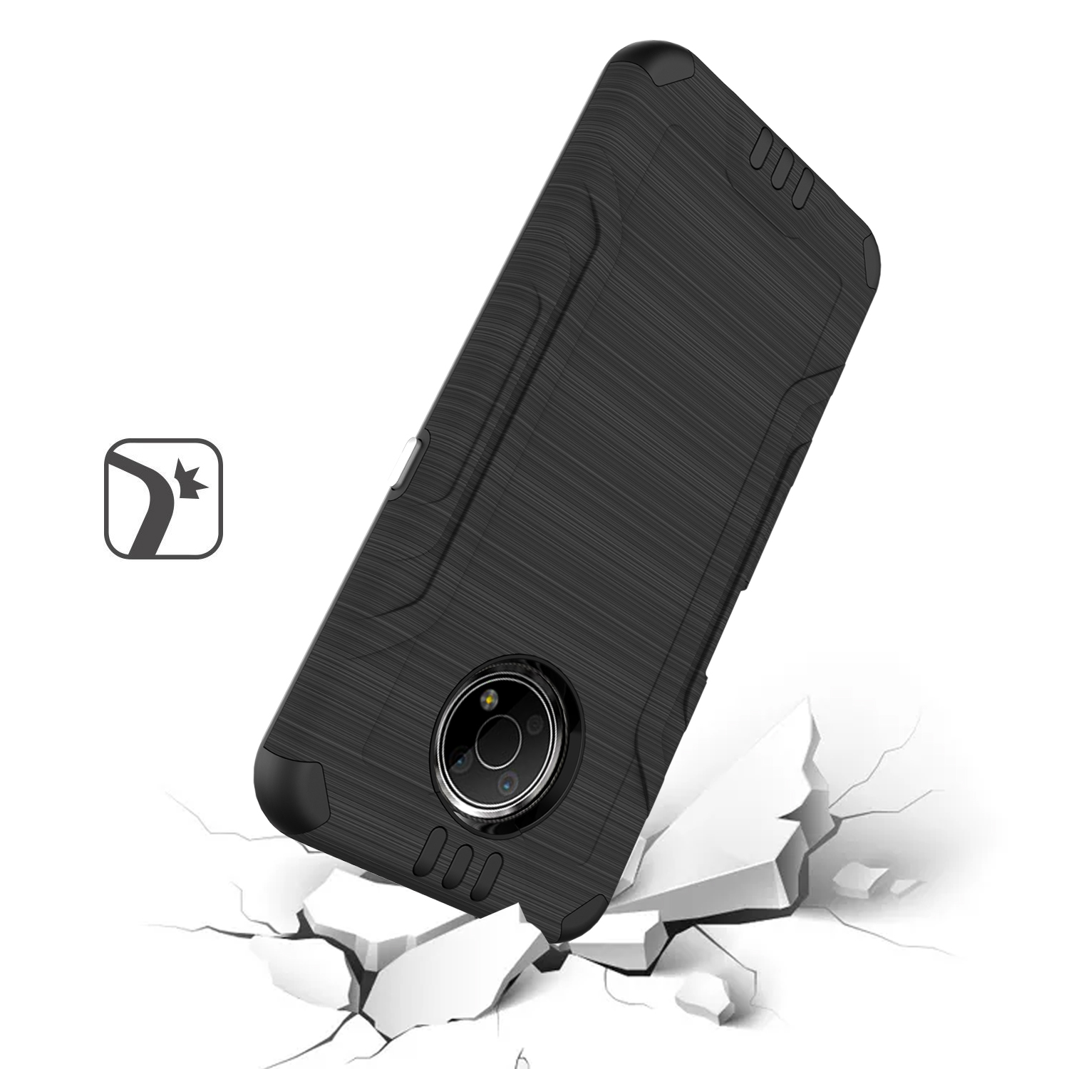 Funda rígida de poliuretano termoplástico con armadura delgada de doble capa para Nokia G300 híbrido - Imagen 14 de 83
